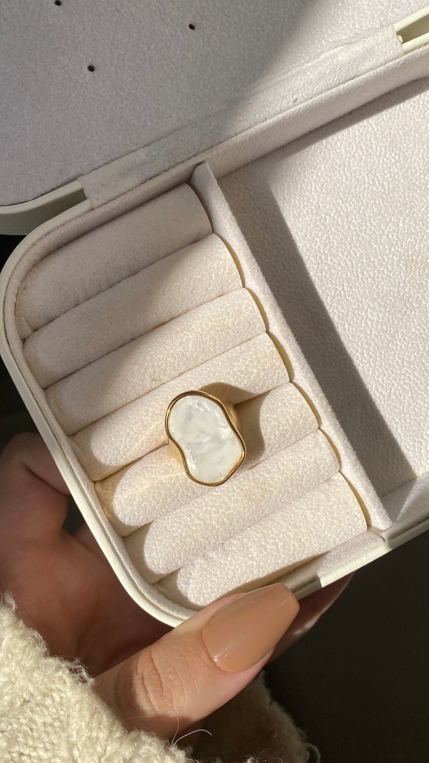 White enamel ring