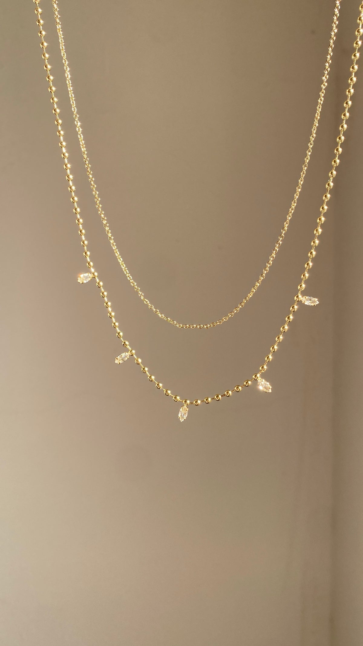 Rhomboid stones necklace