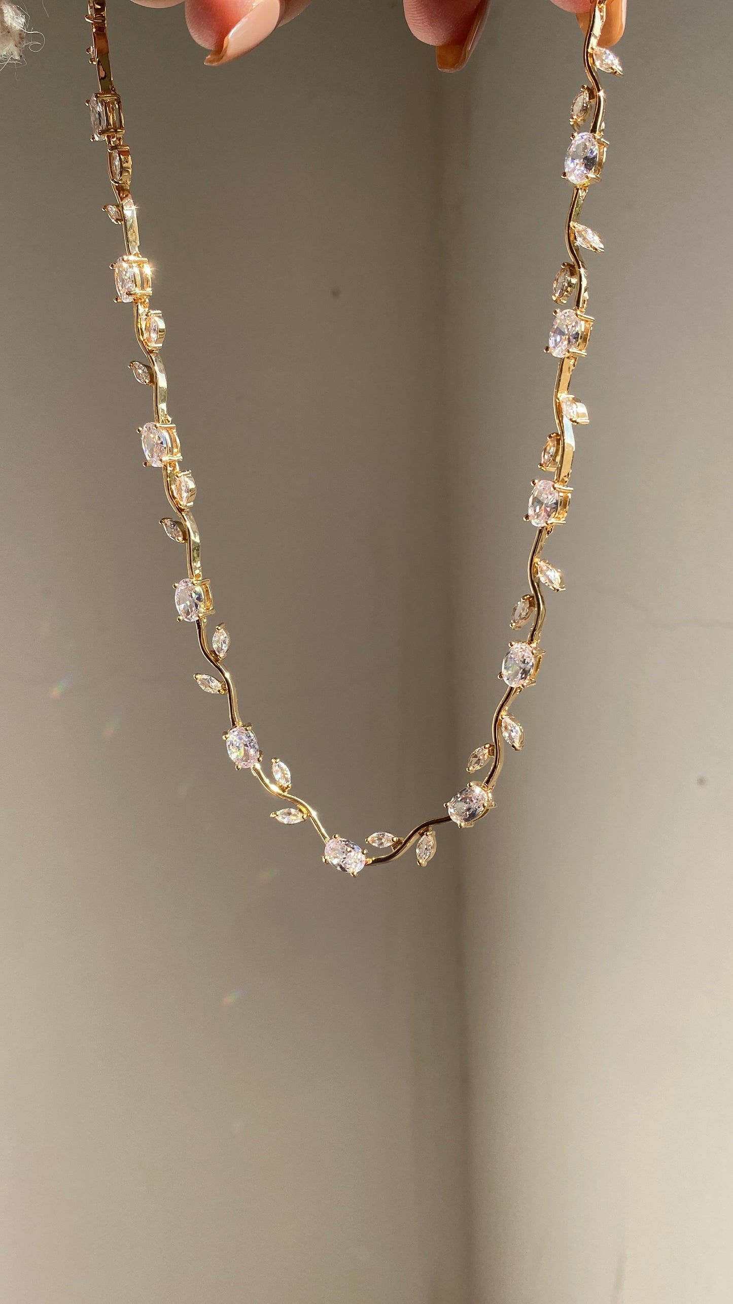 Gold tulip necklace