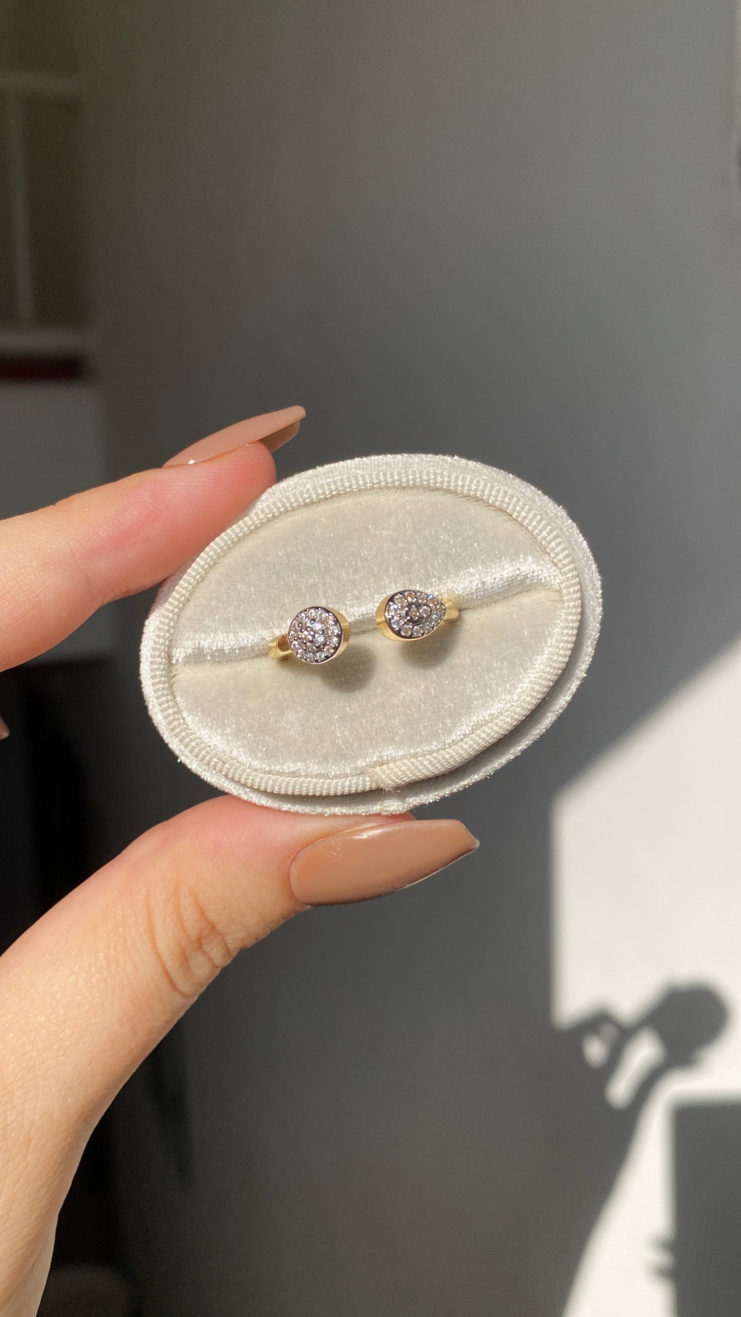 Double oval stones ring