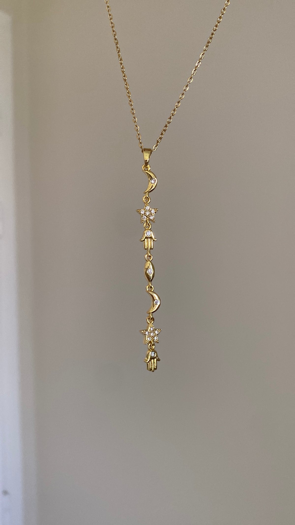 Crystal moon necklace