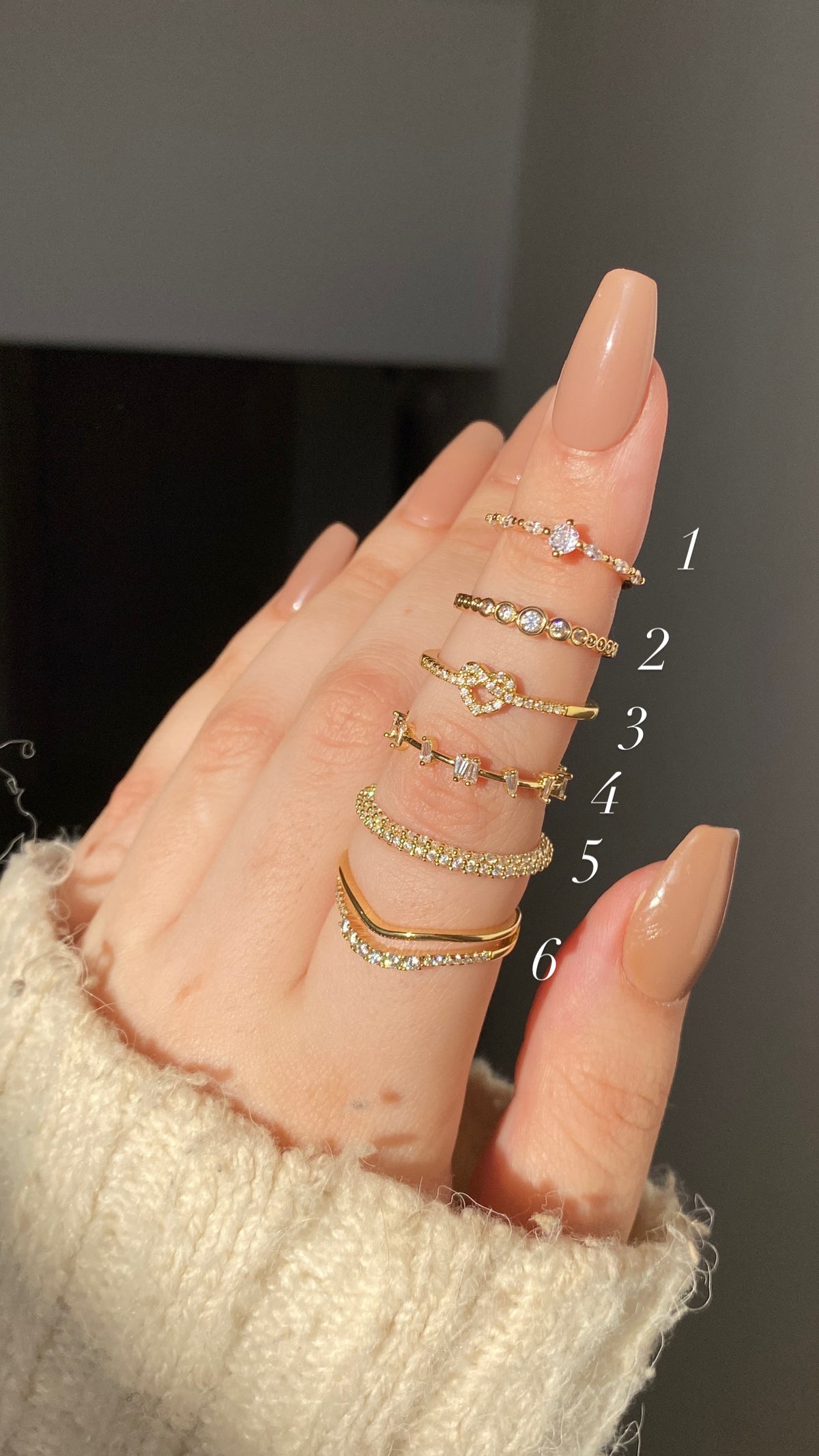 Heart and tennis rings
