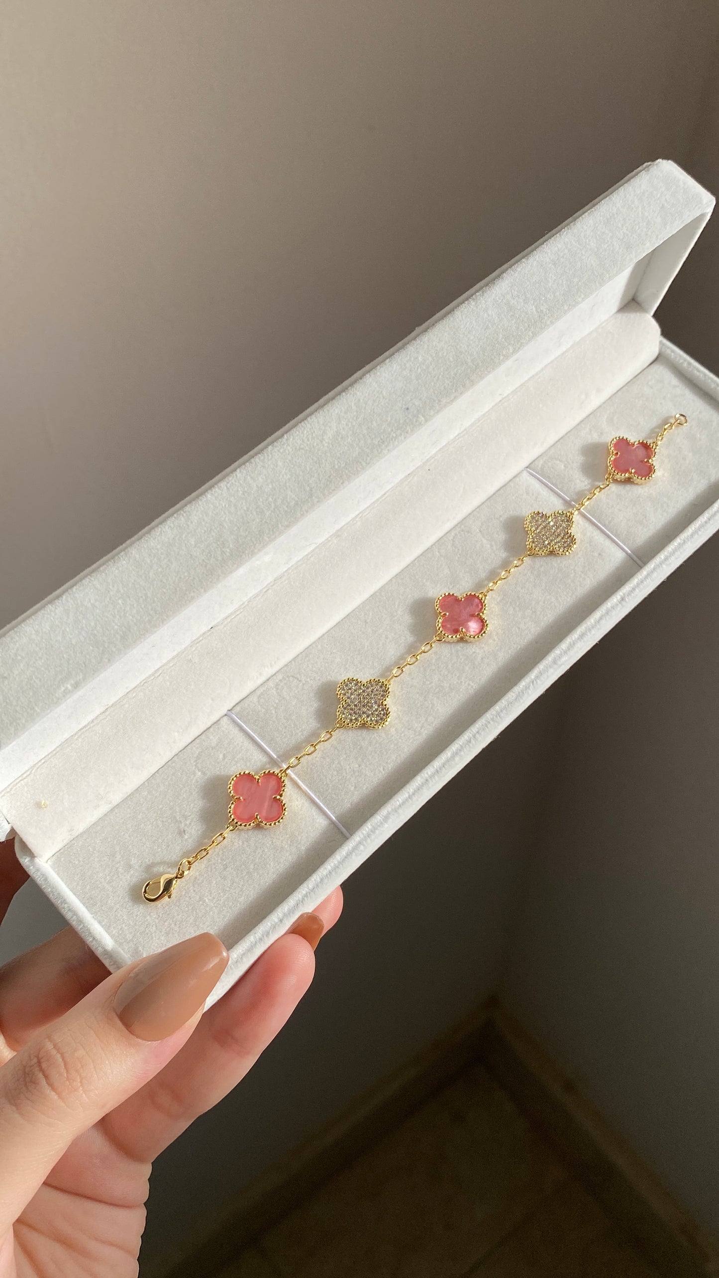 Shiny pink vancleef bracelet