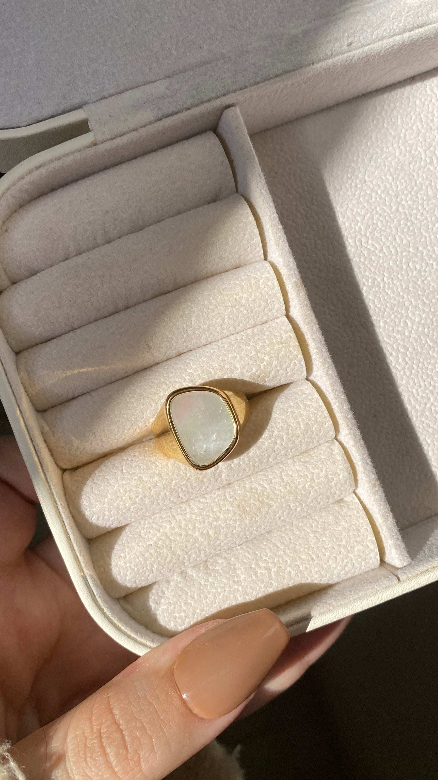 White enamel ring