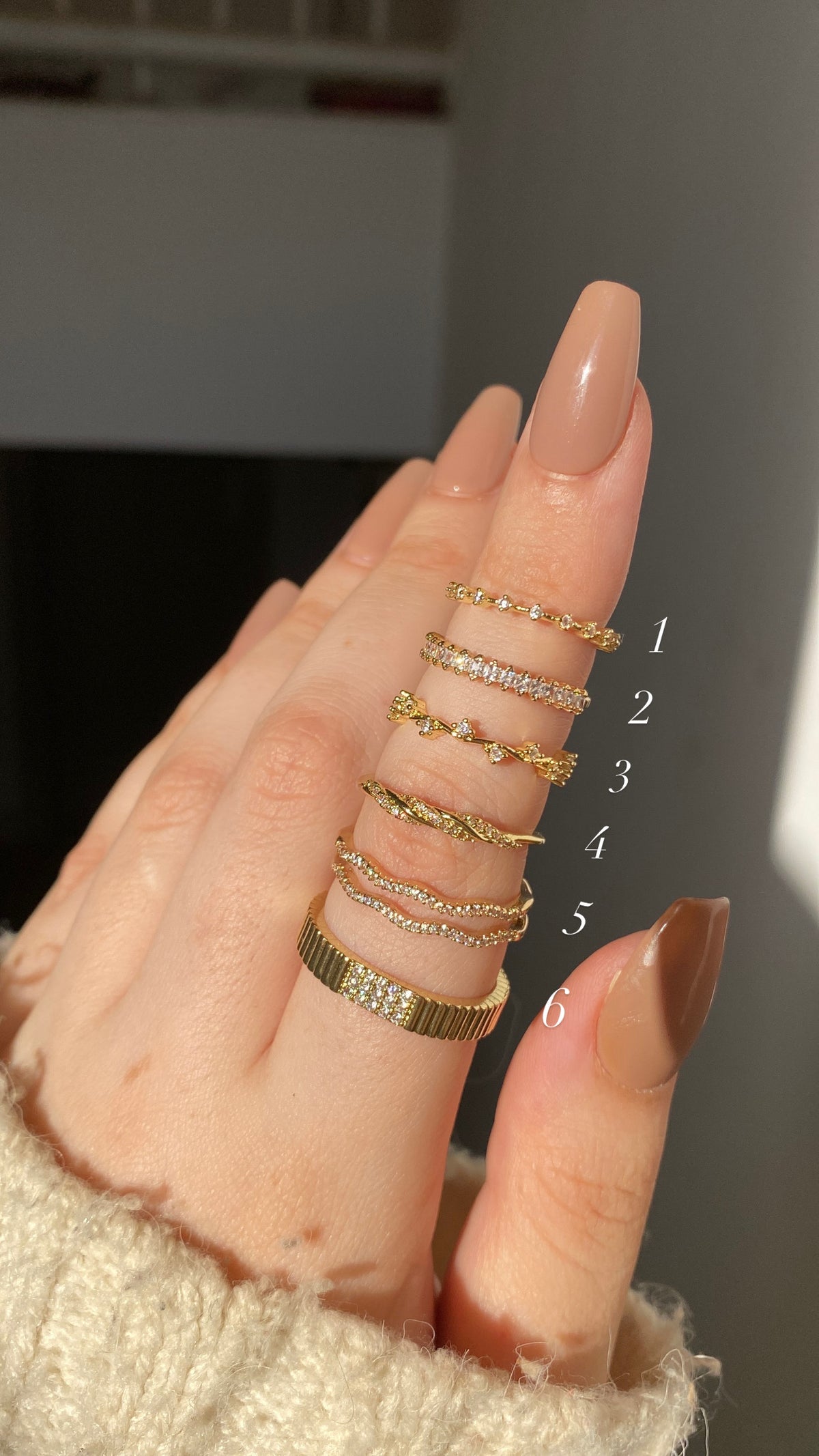 Layered and tennis rings
