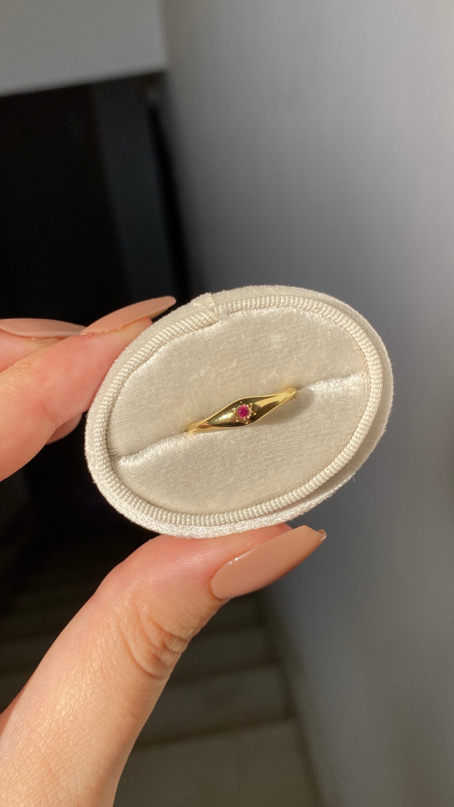 Tiny stone ring