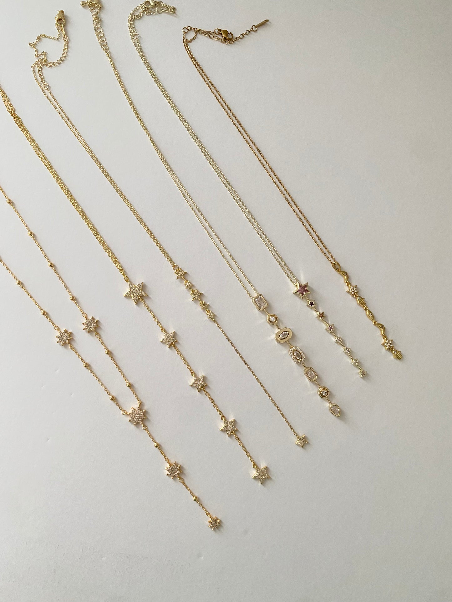 Stars drop necklaces