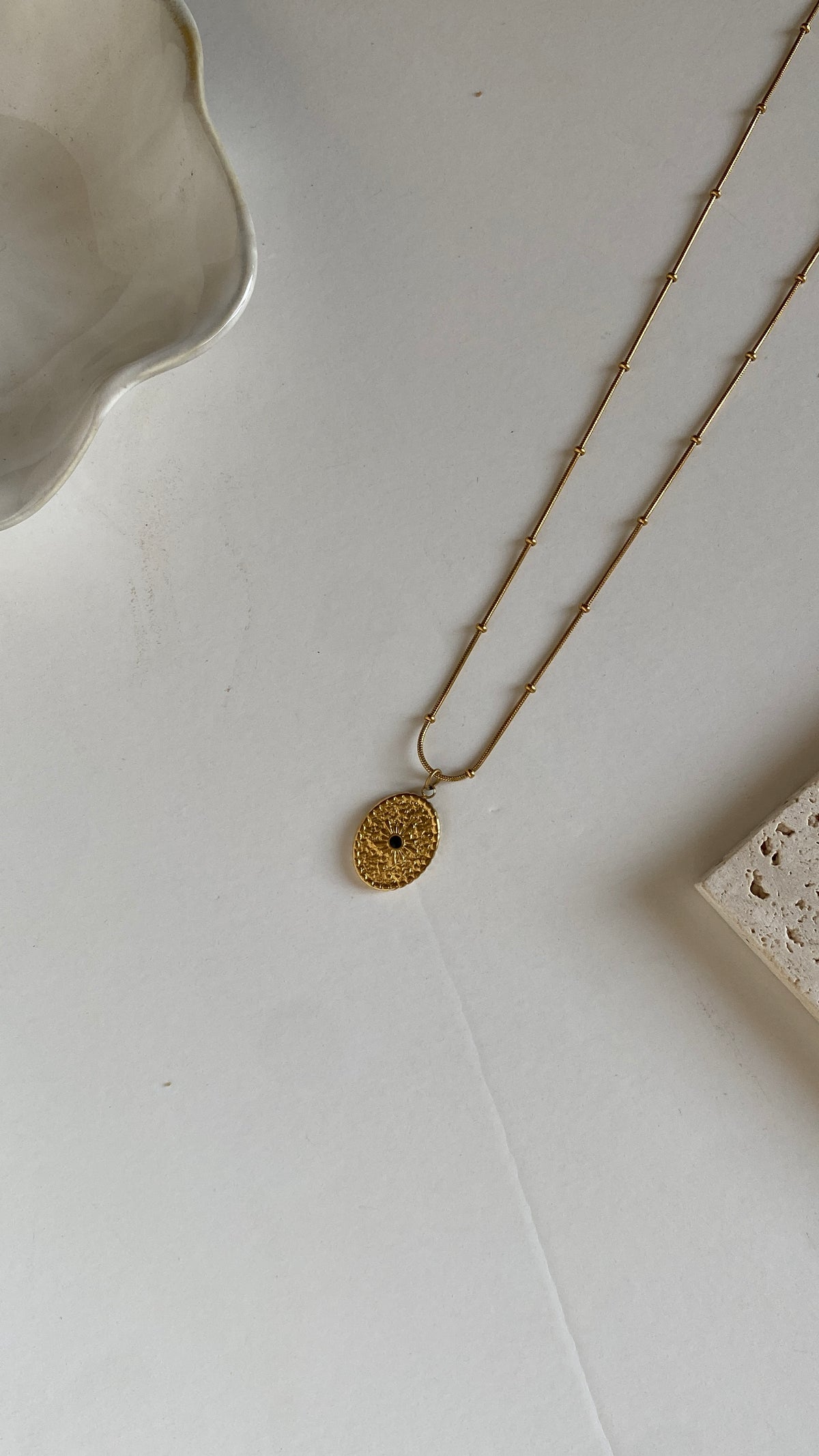 Black stone necklace