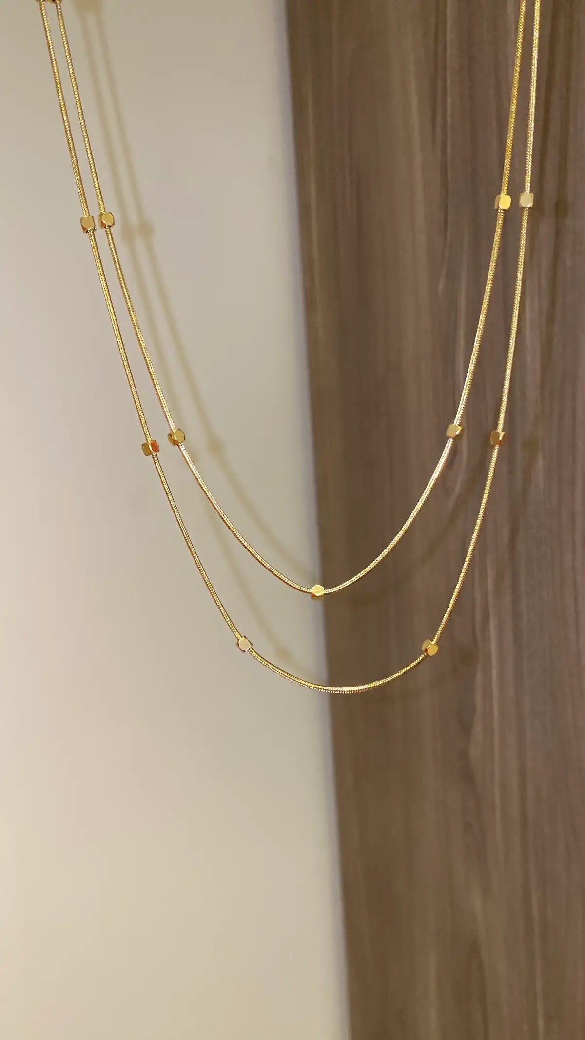 2 layer tiny hearts necklace