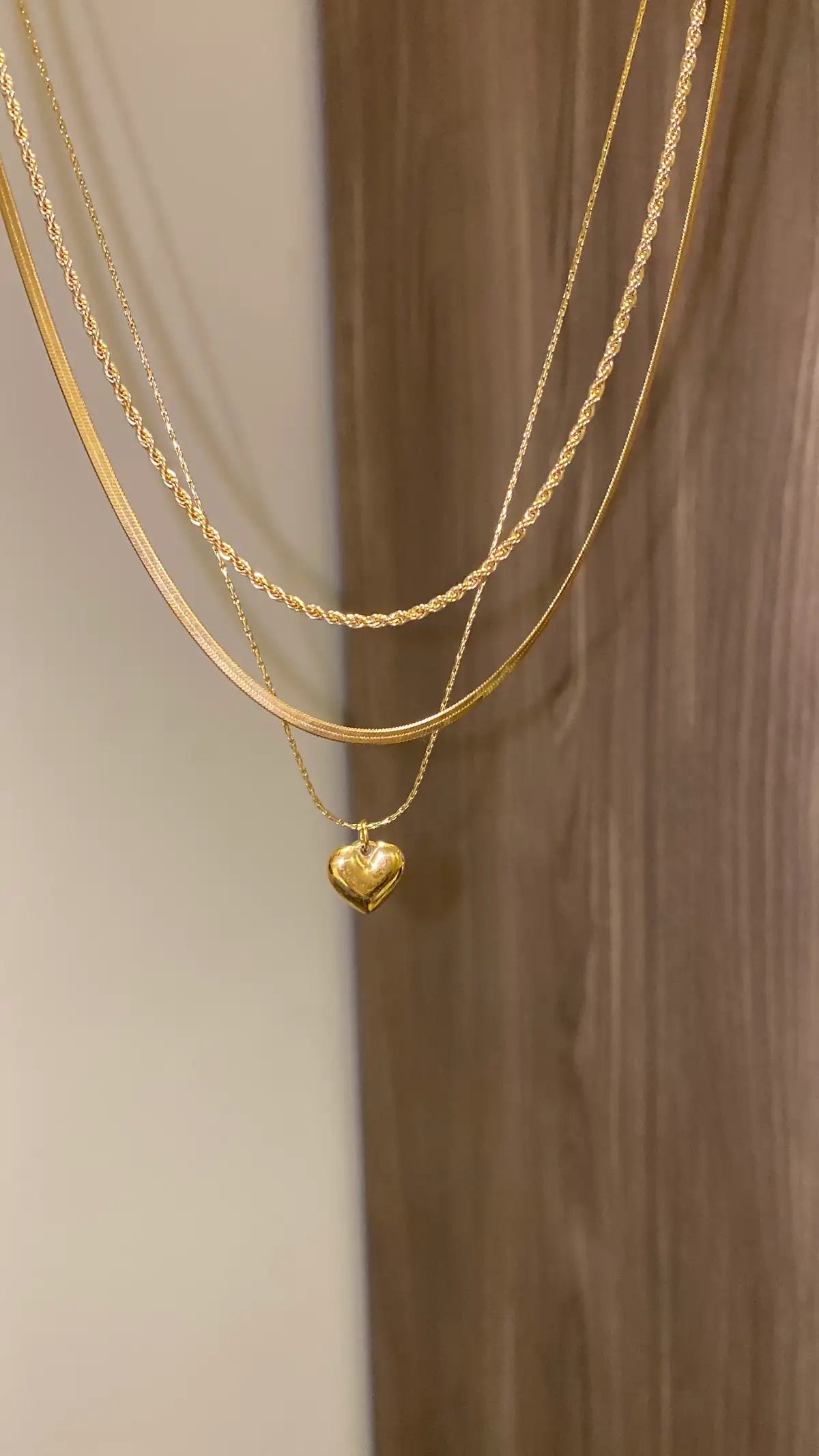 3 layer heart necklace