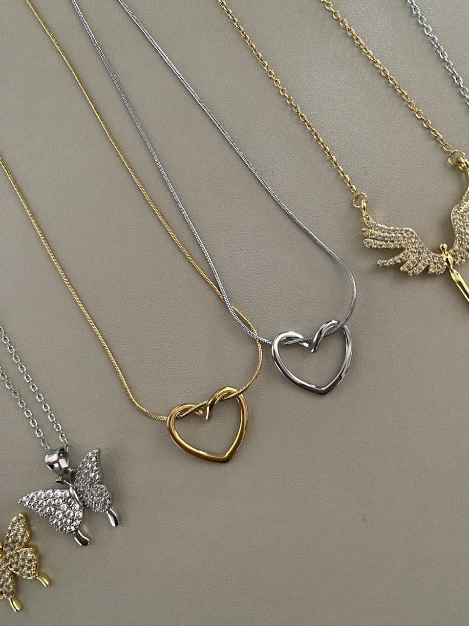 Hollow heart necklace