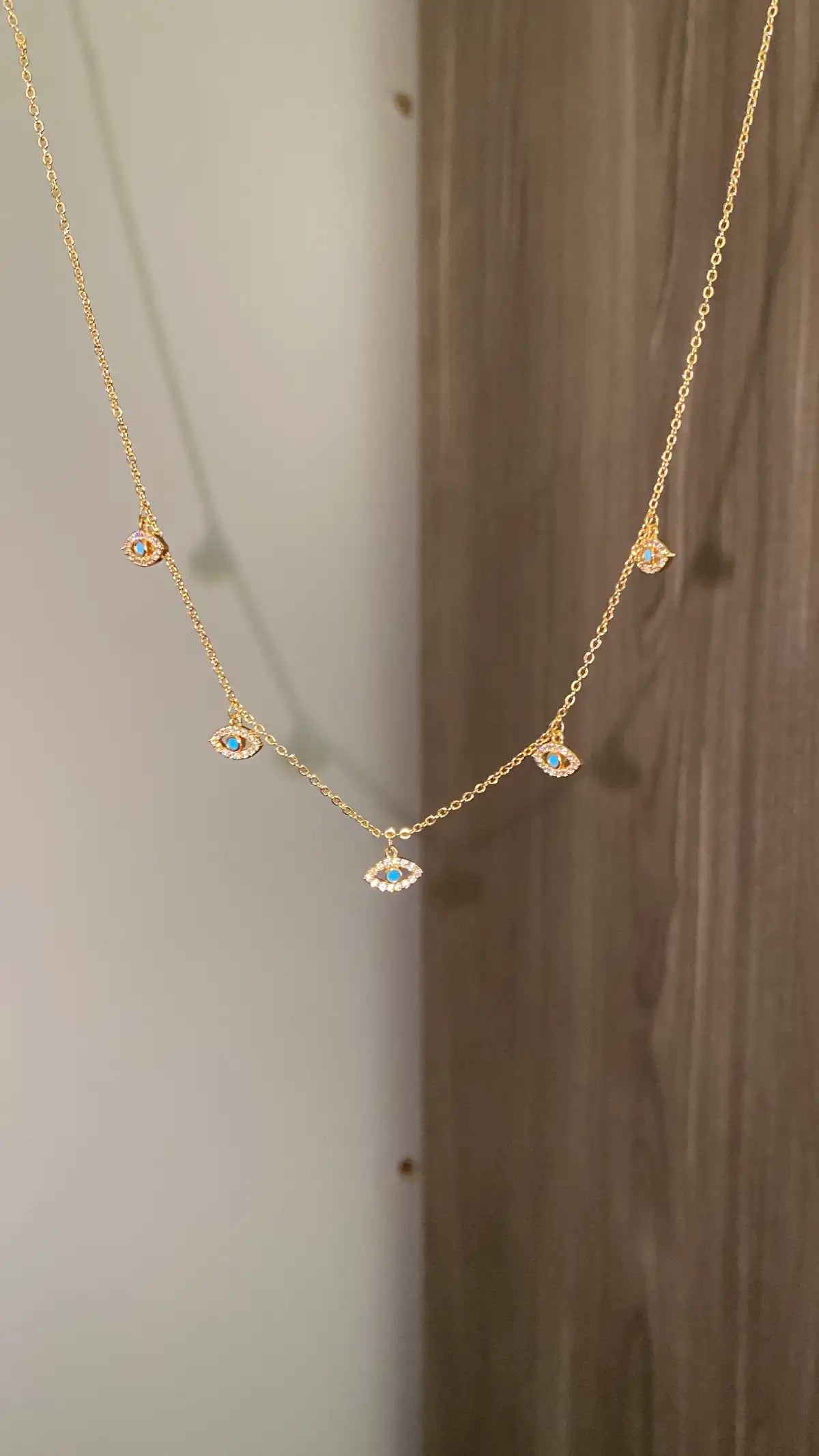 Blue evil eye necklace