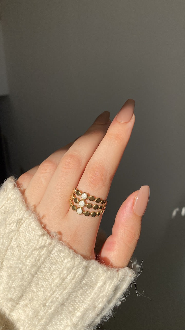 3 layer marble ring