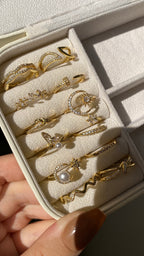 Moon and whale’s tale rings