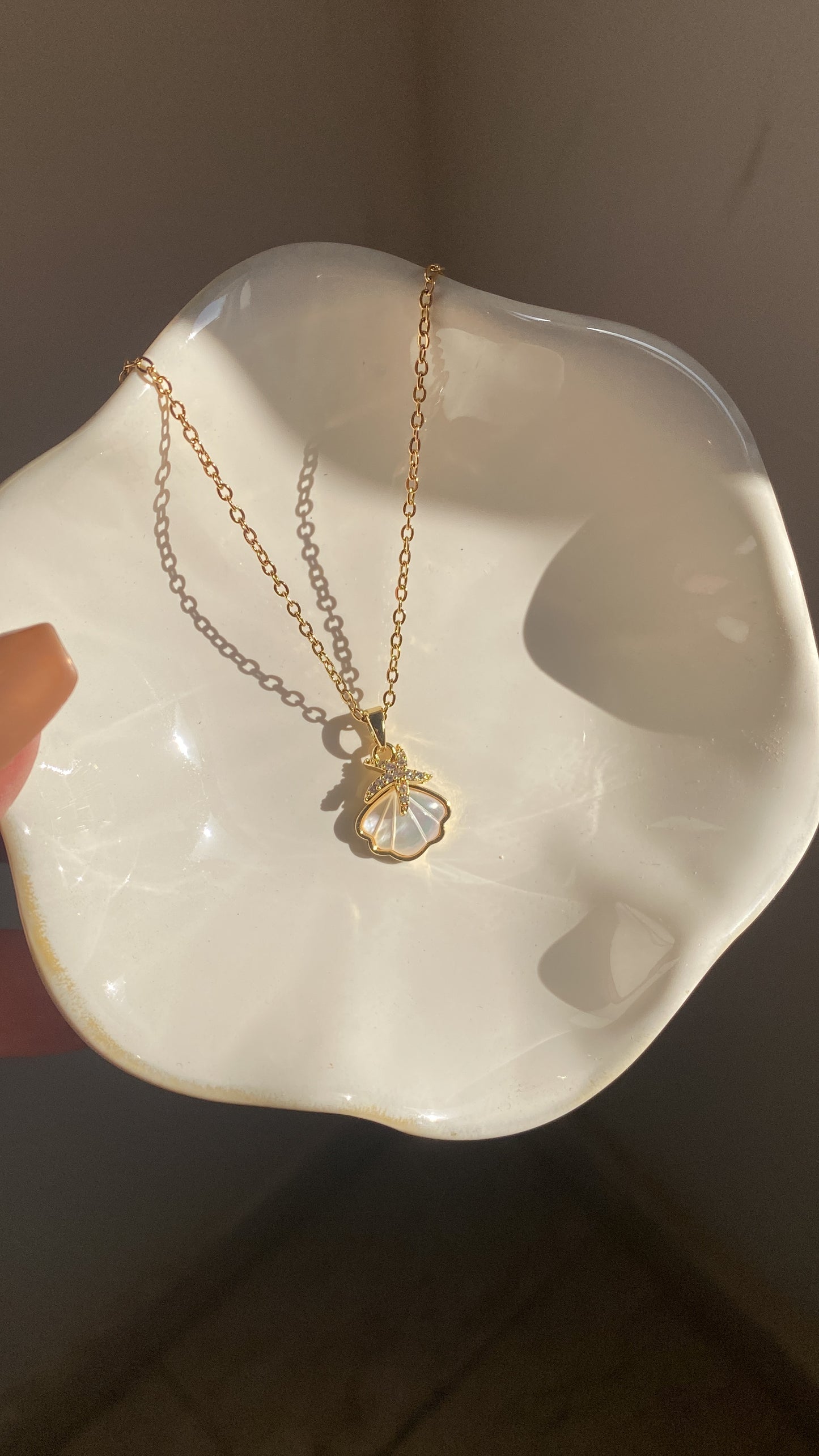 White seashell necklace