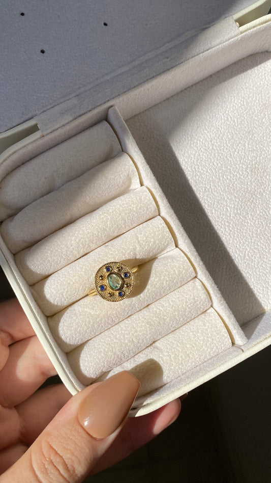 Light blue stone ring