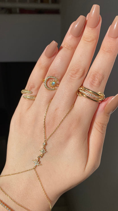 Double stars handchain stacking