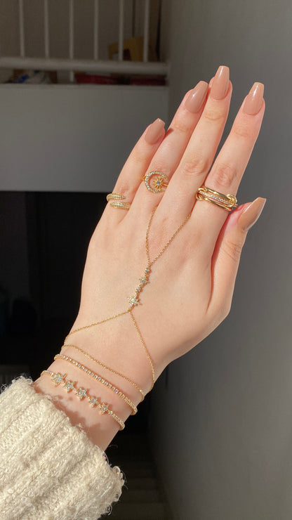 Double stars handchain stacking