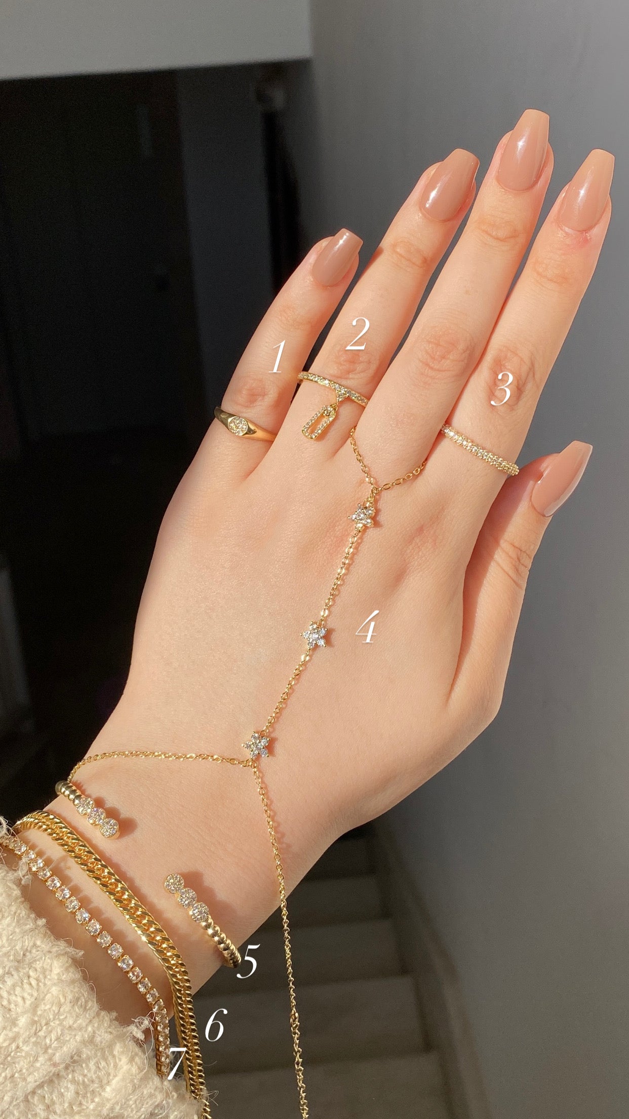 Three flowers stacking