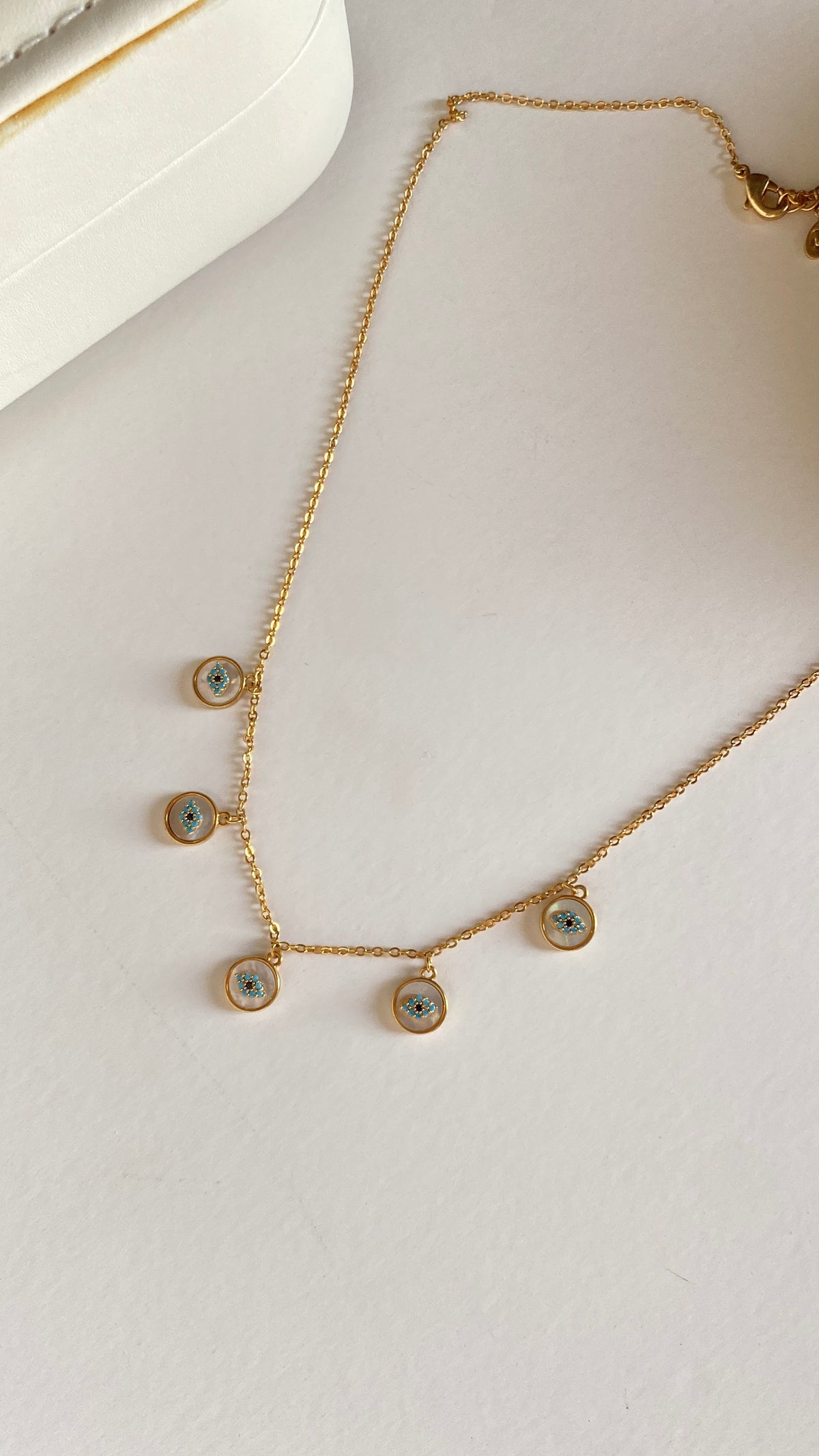 Blue evil eye necklace