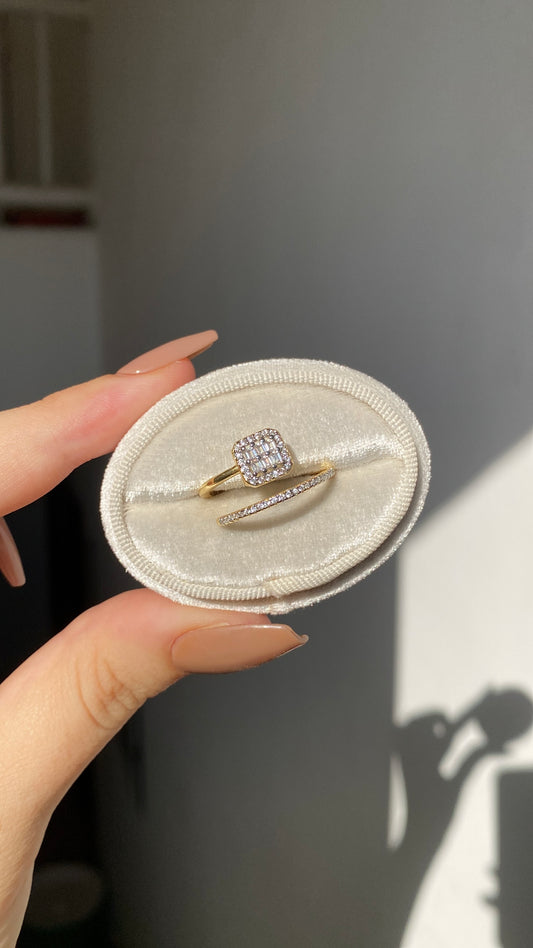 Baguette and tennis ring