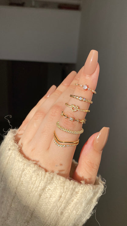 Heart and tennis rings