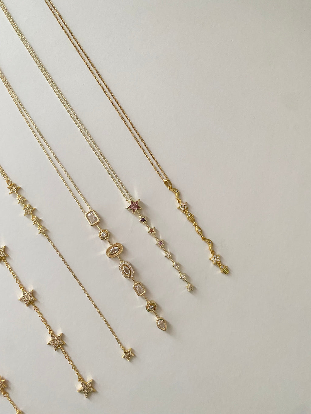 Stars drop necklaces