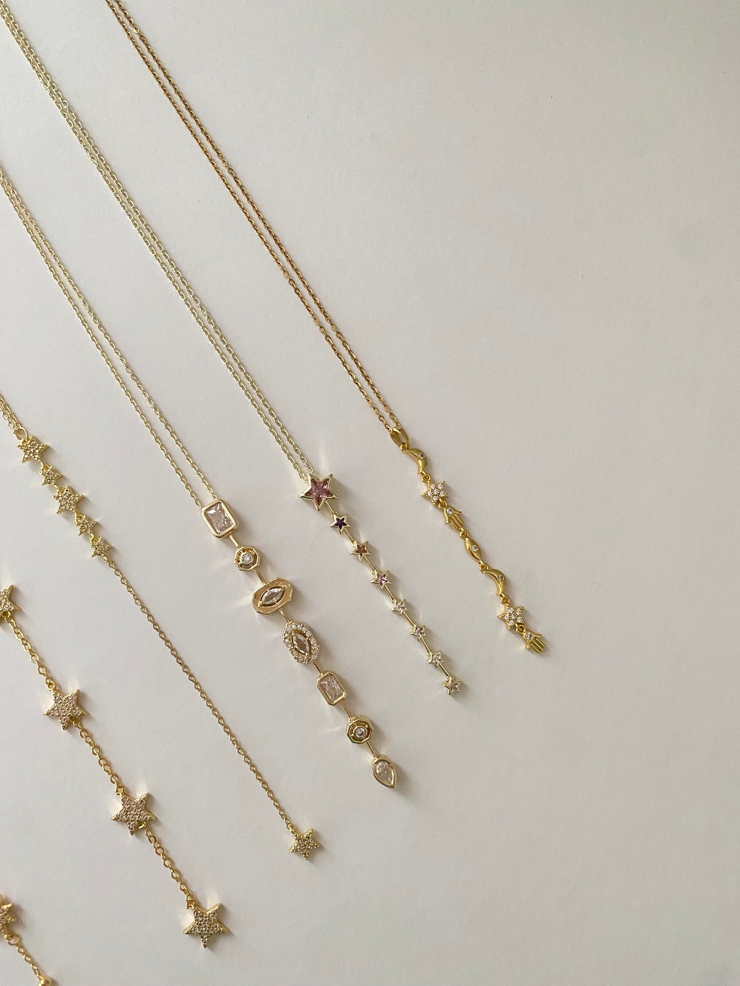 Stars drop necklaces