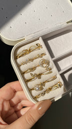 Moon and whale’s tale rings
