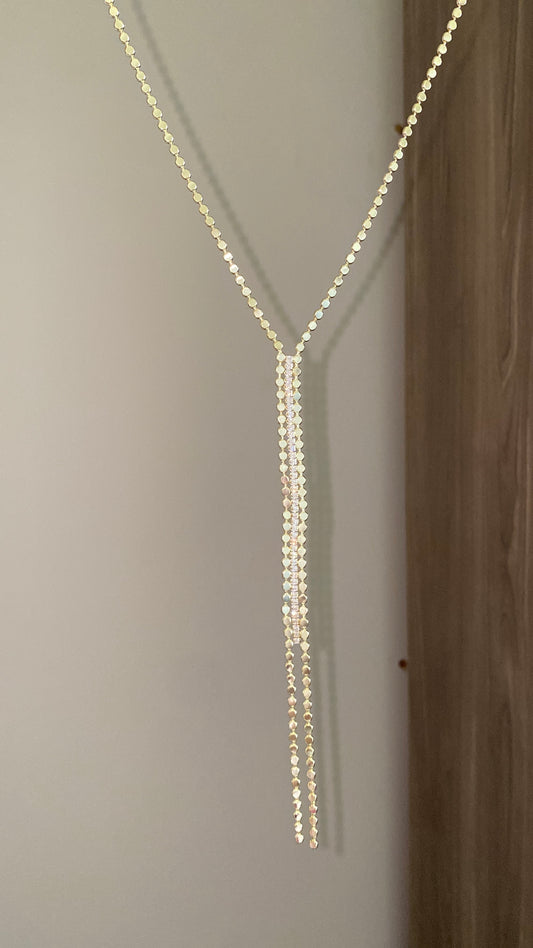 Triple layers drop necklace