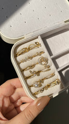 Moon and whale’s tale rings