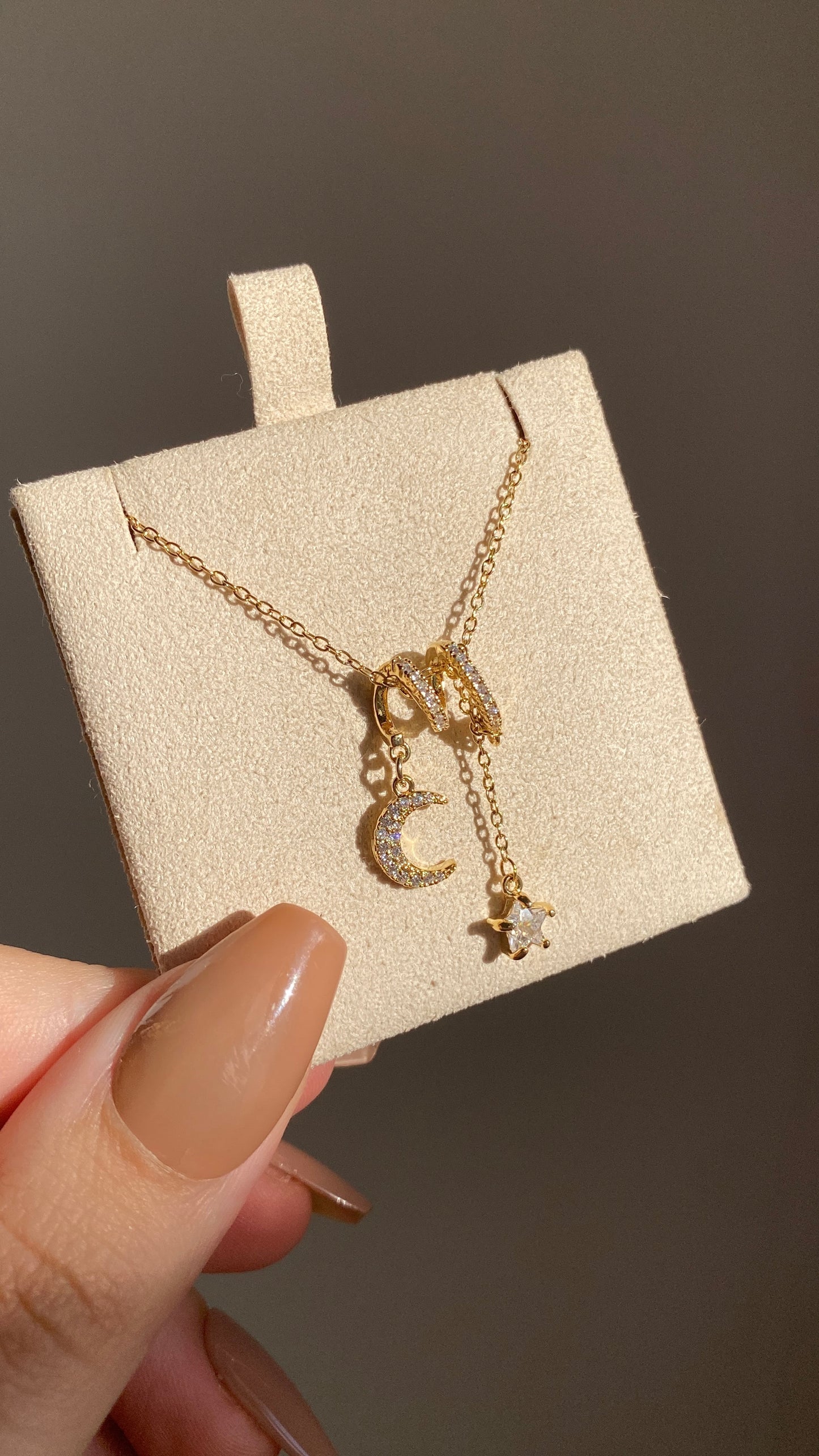 Star and moon necklace