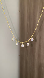 Oval stones necklace