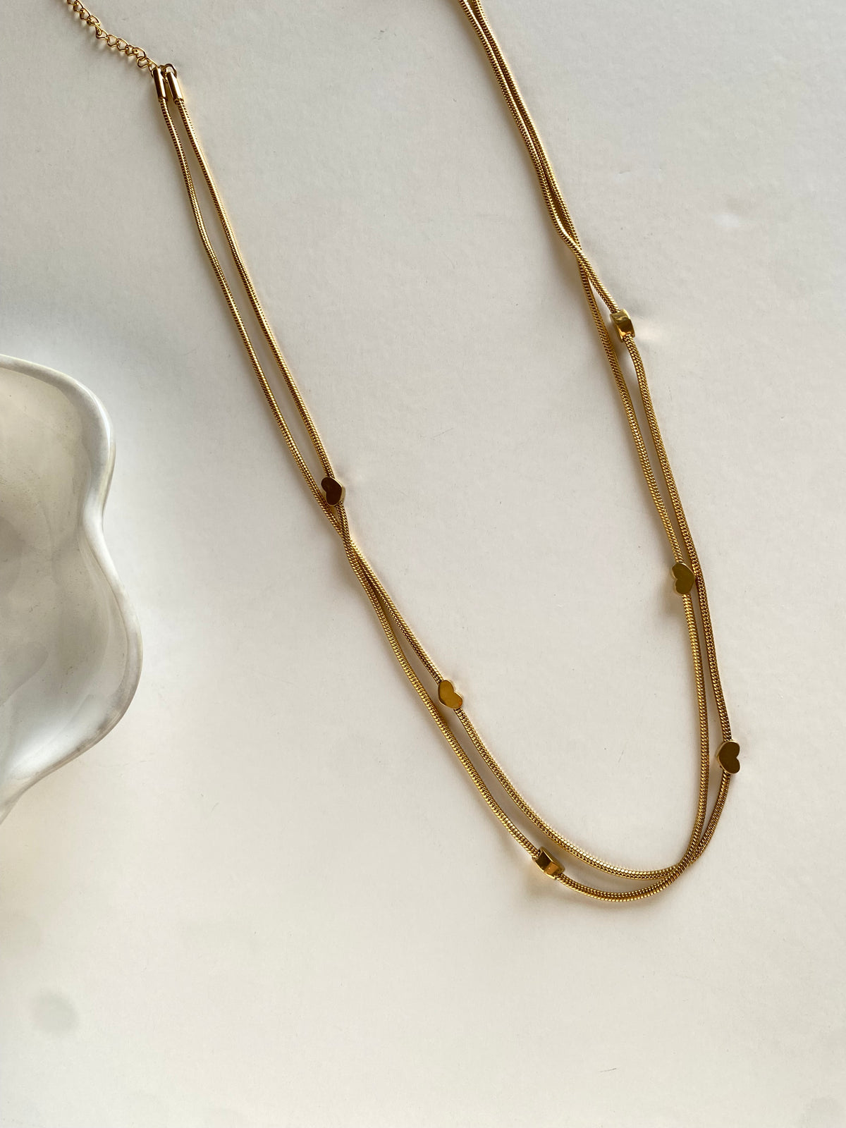 Double hearts necklace