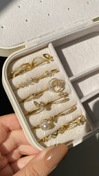 Moon and whale’s tale rings