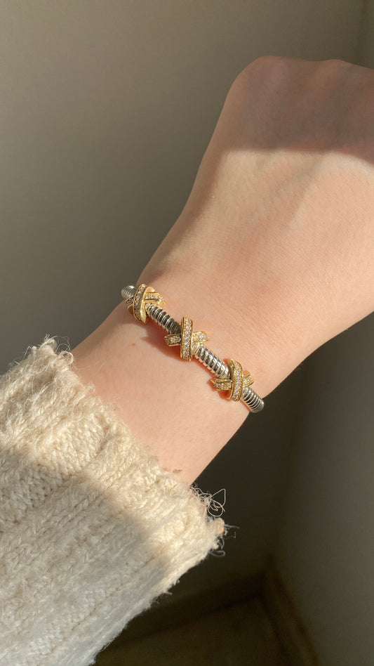 Triple cross bangle