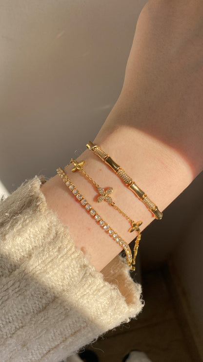 Bamboo and tennis stack