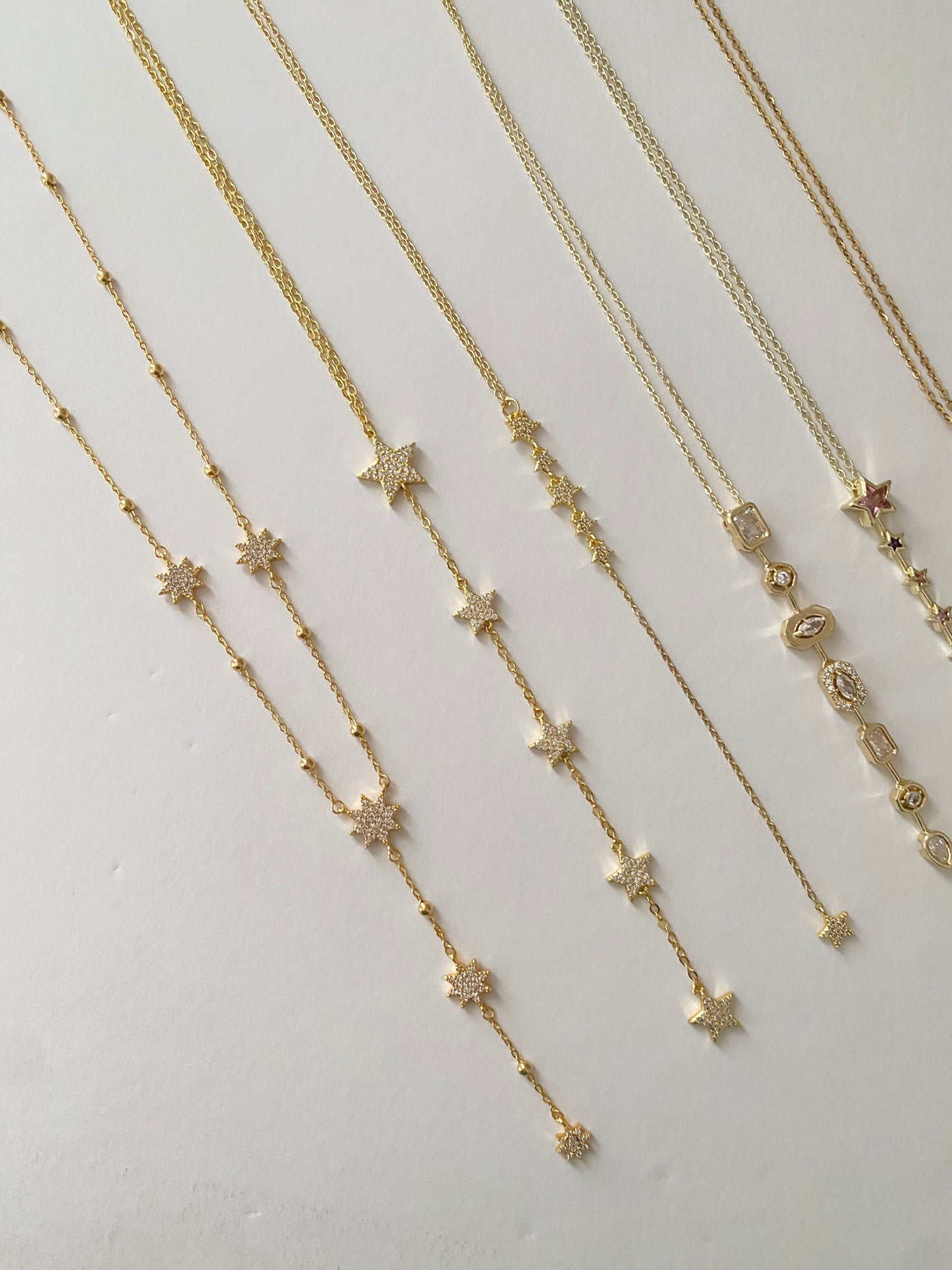 Stars drop necklaces