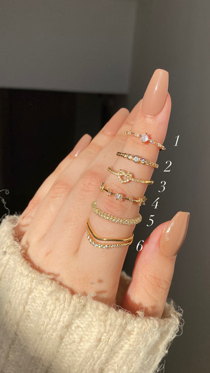 Heart and tennis rings