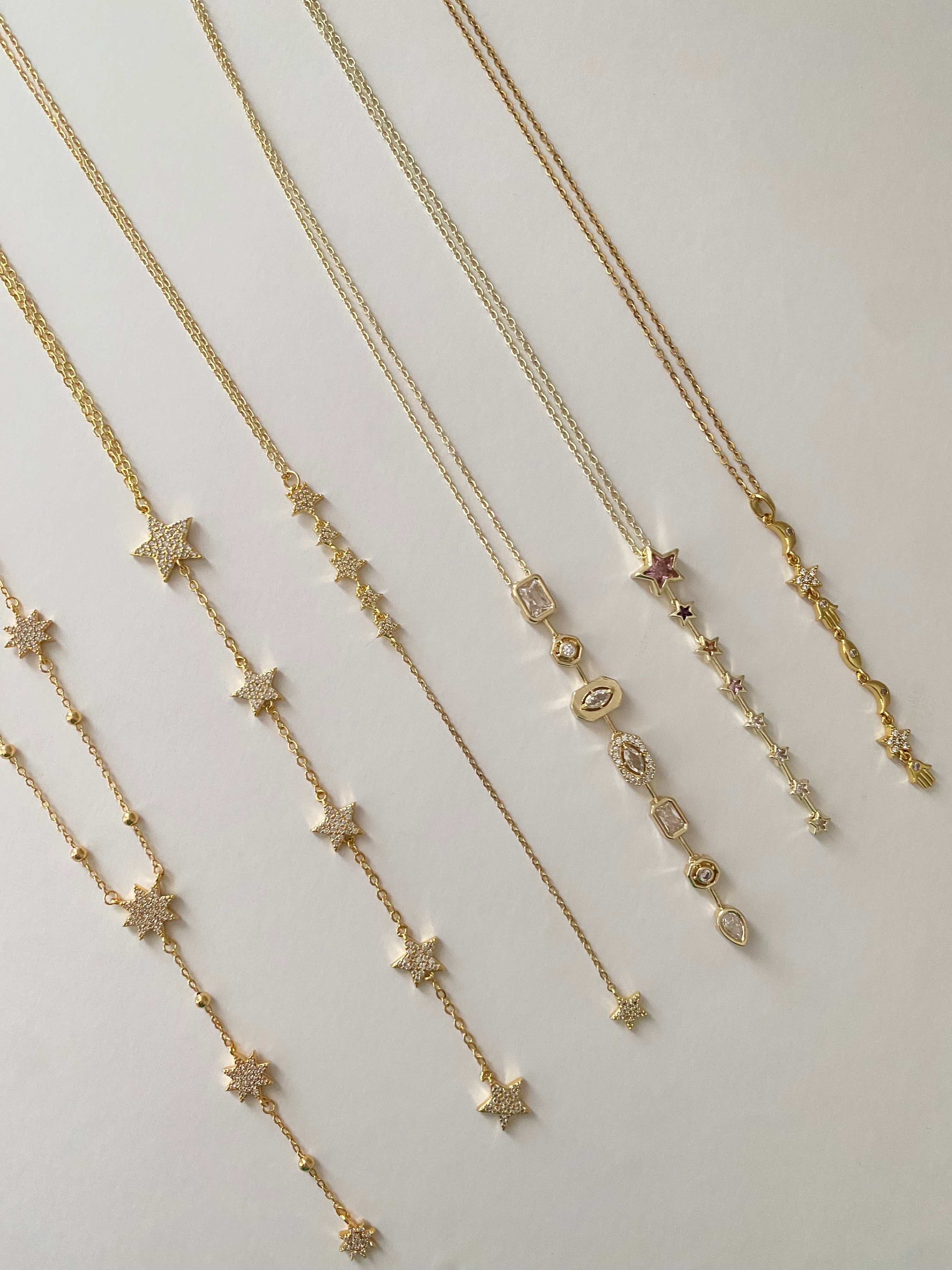 Stars drop necklaces