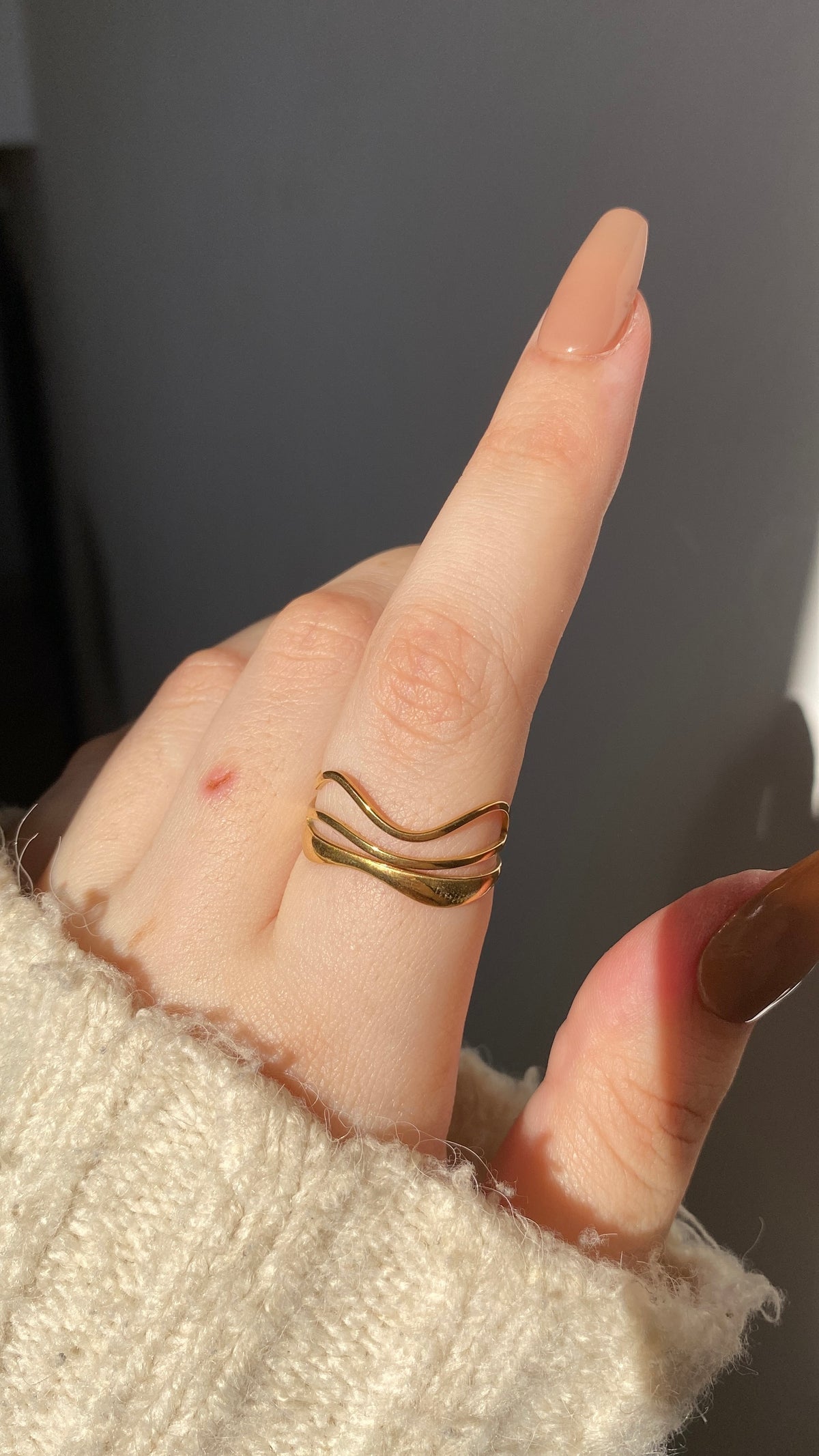 Sloping ring