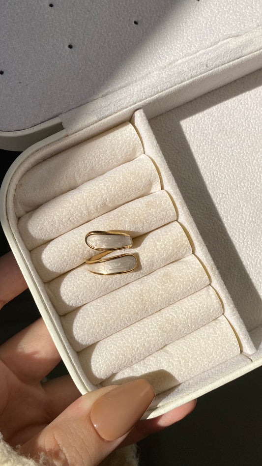 Two ways enamel ring