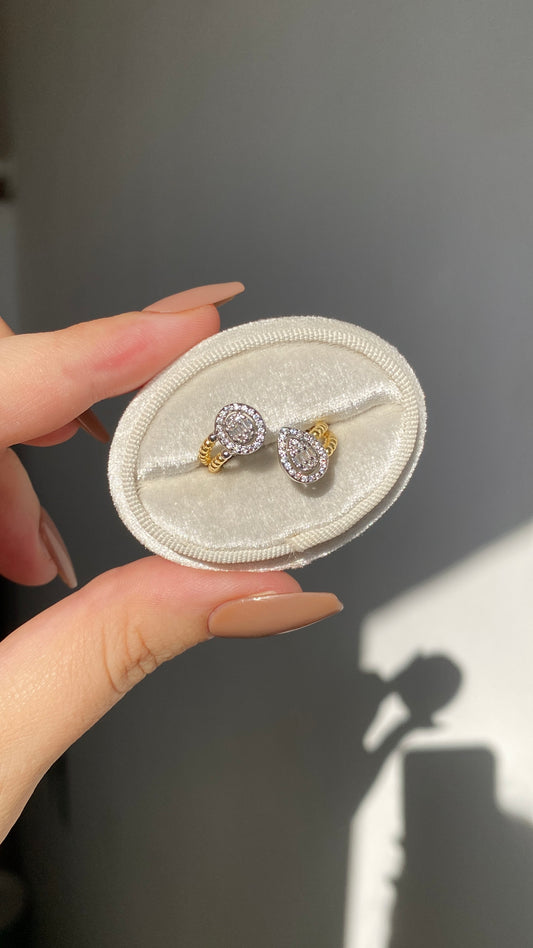 Double stones ring
