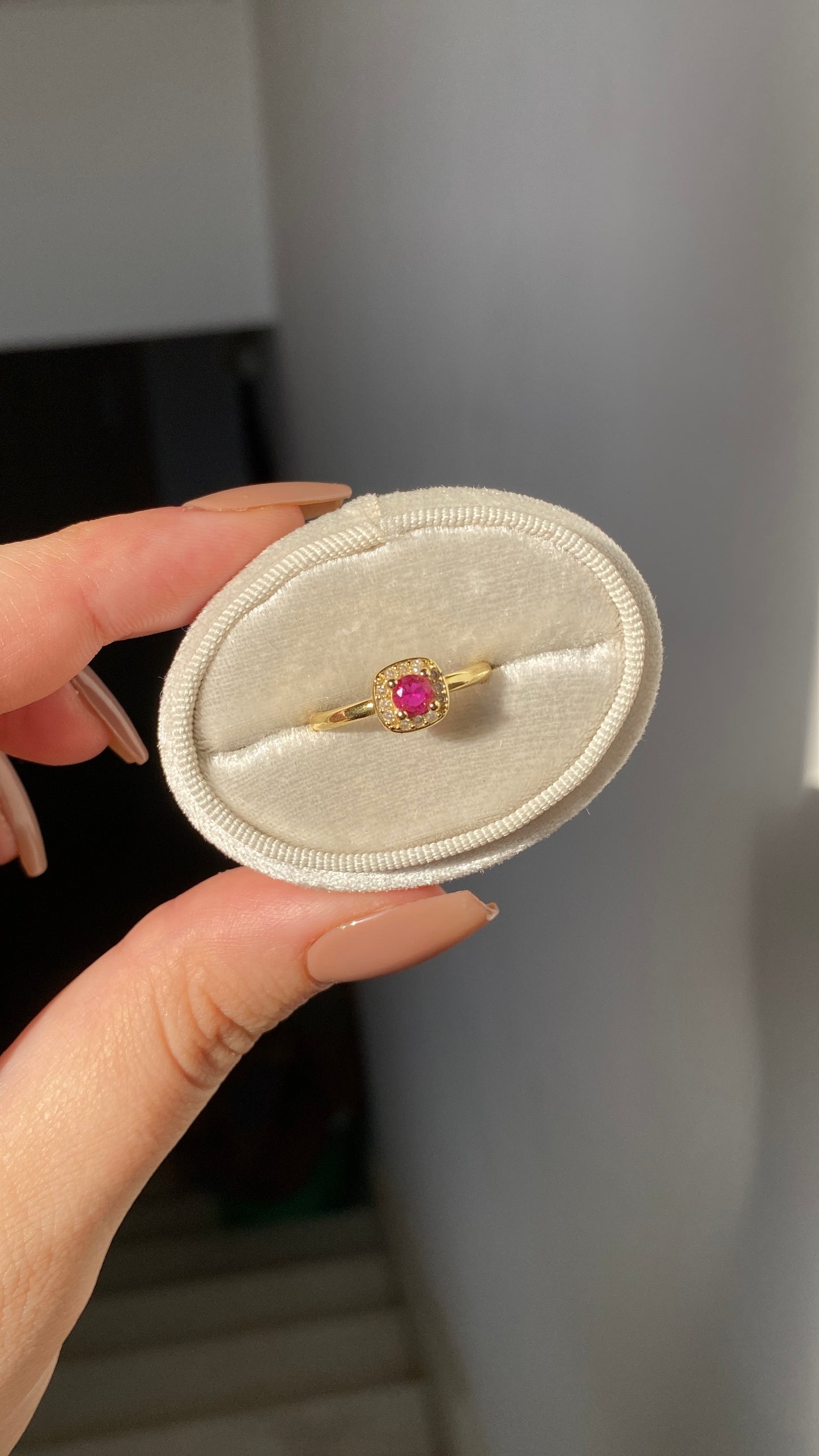 Ruby stone ring