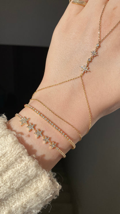 Double stars handchain stacking