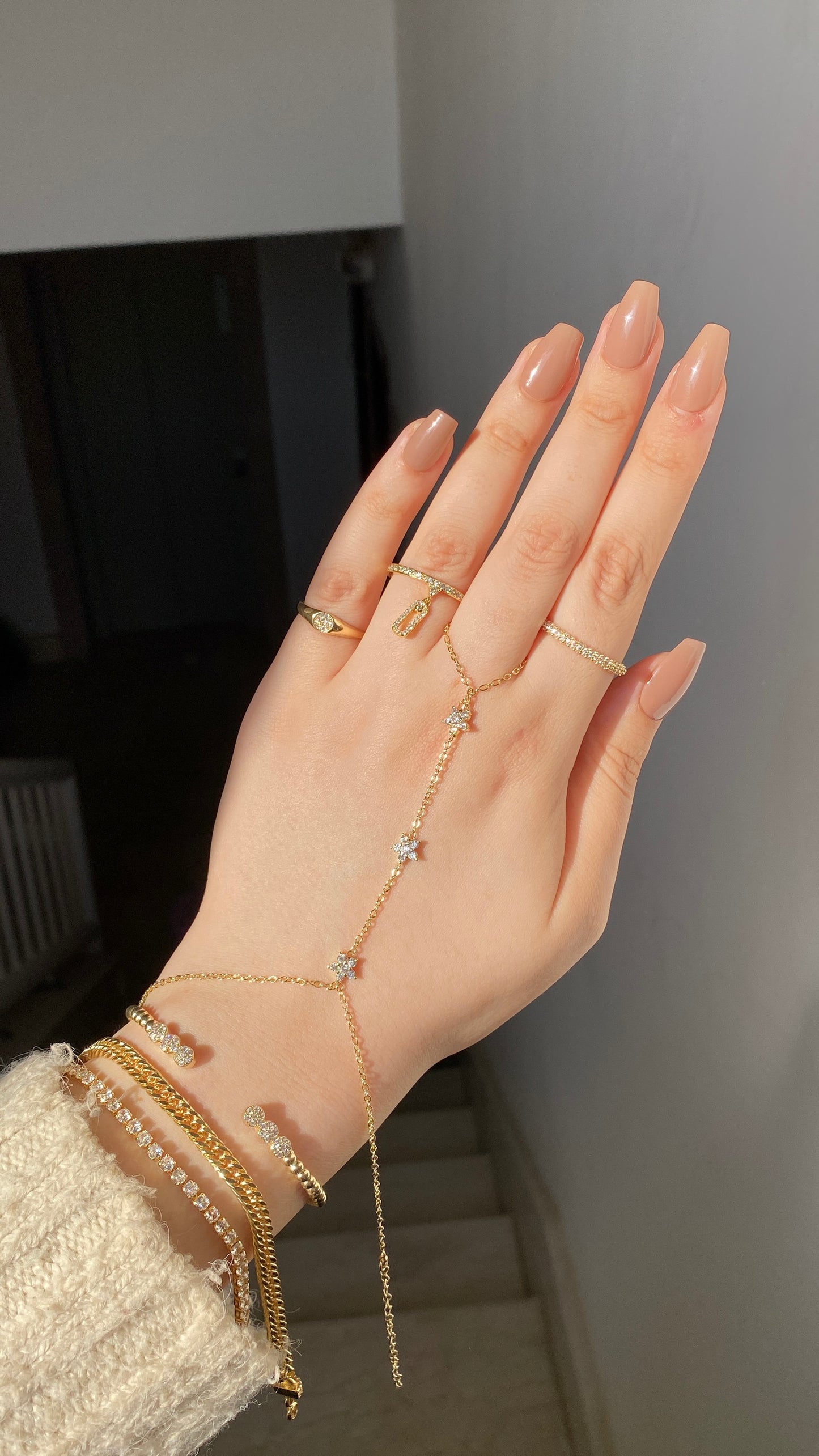 Three flowers stacking