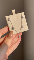 Silver baguette necklace