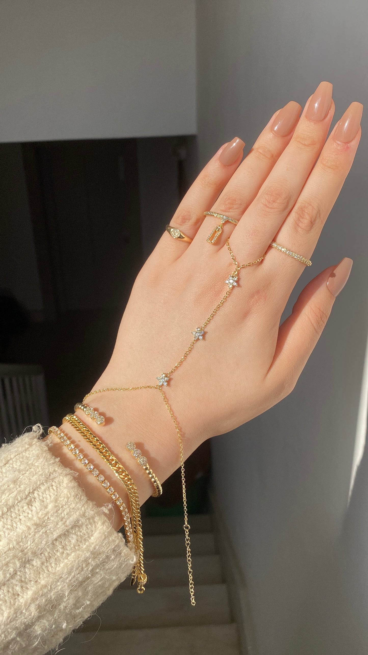 Three flowers stacking