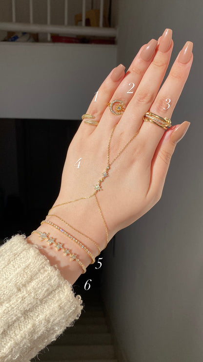 Double stars handchain stacking