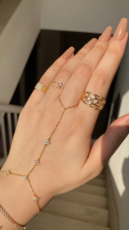 Petite stars handchain stack